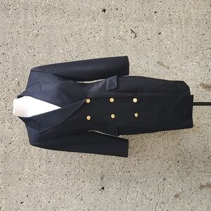 1980s PORTS black long sleeve dress